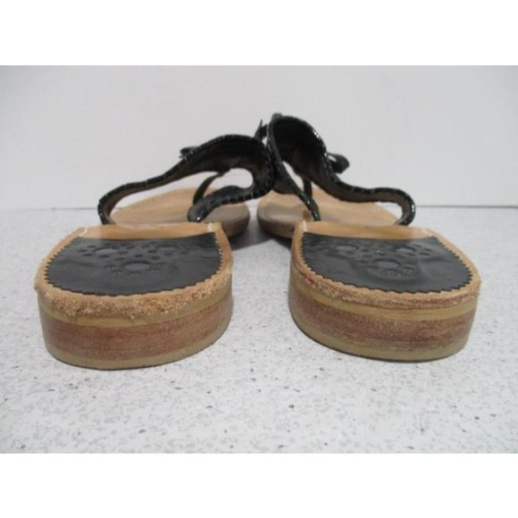 *Jack Rogers Brown BOHO T-Strap Slip On Sandals - Picture 6 of 8